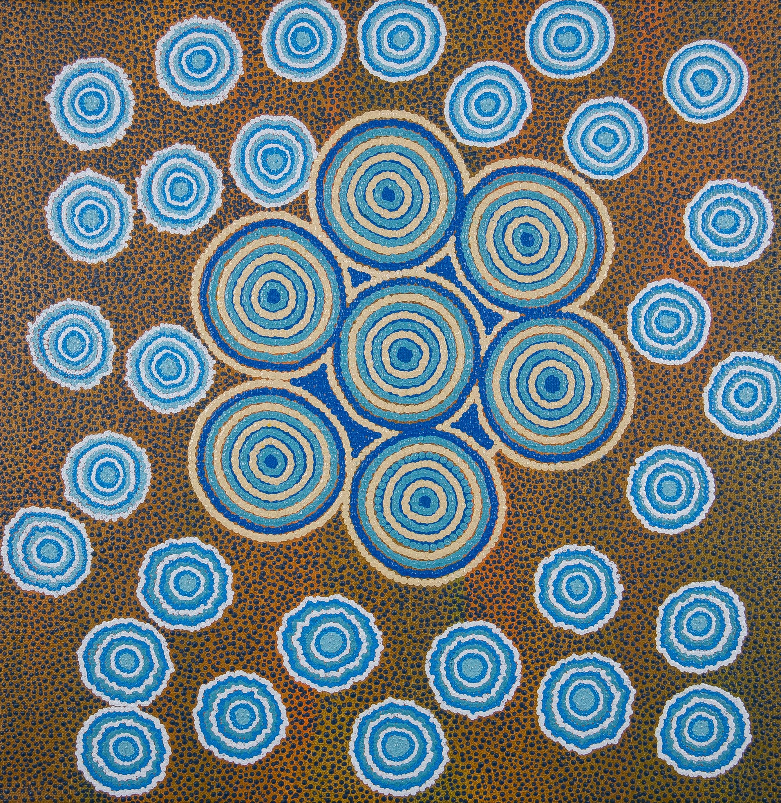 Image showing one of the Shared Sky artworks with the following caption “The Seven Sisters is a group of stars you can see in the sky.”