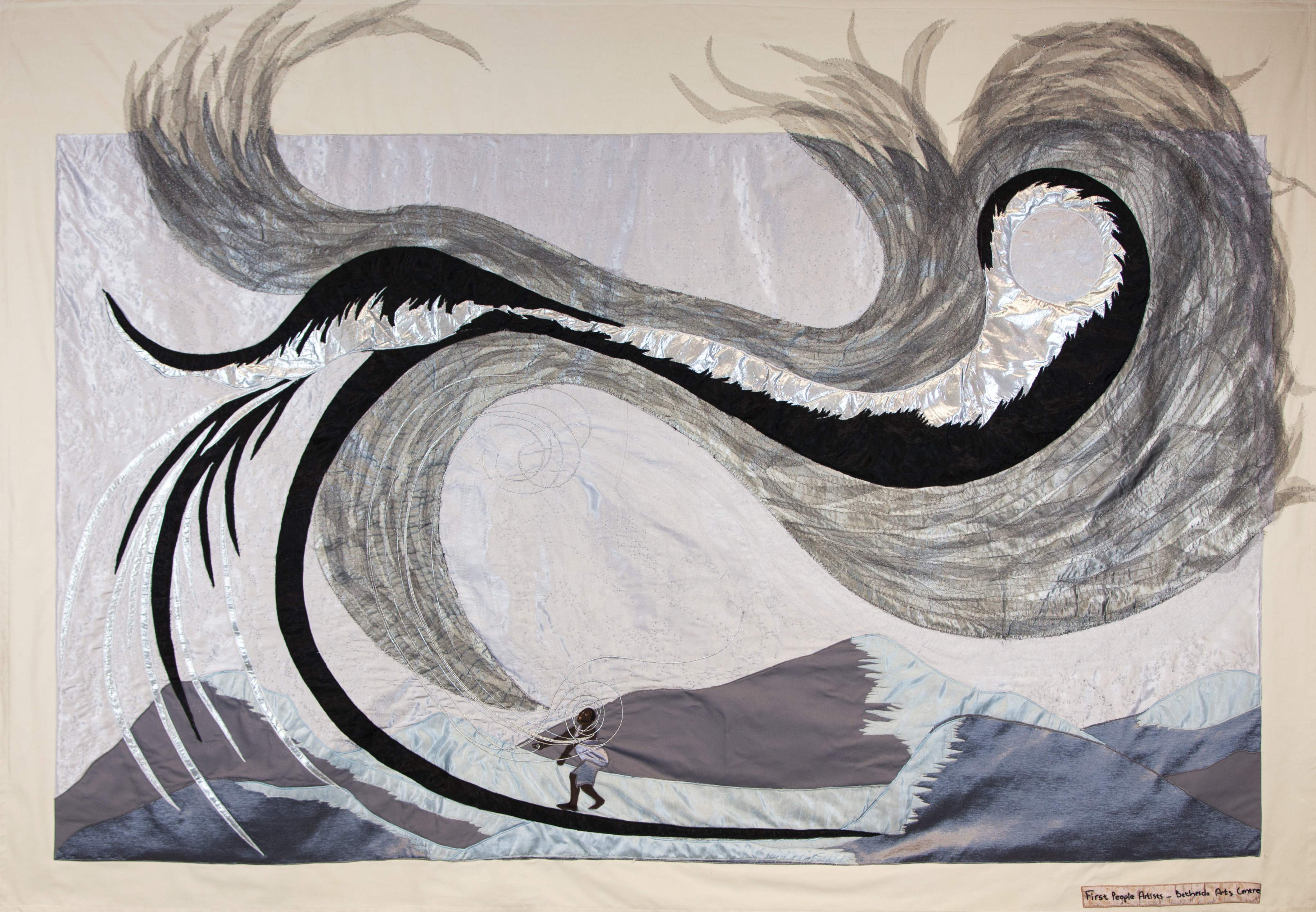 Image showing one of the Shared Sky quilts created to show the formation of the Milky Way.