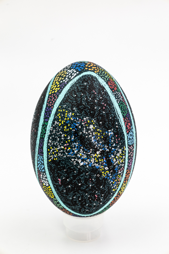 Milky Way painted on an emu egg.