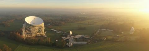 Aerial view of the SKA GHQ at sunrise