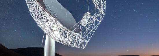 One of the 64 MeerKAT's dishes due to incorporated into SKAO's SKA-Mid array