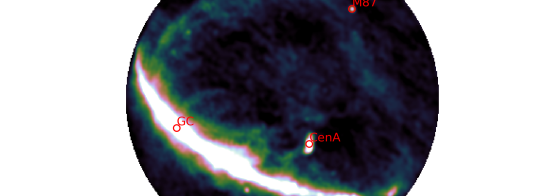 A still from the SKA-Low station video showing the Milky Way and other radio sources