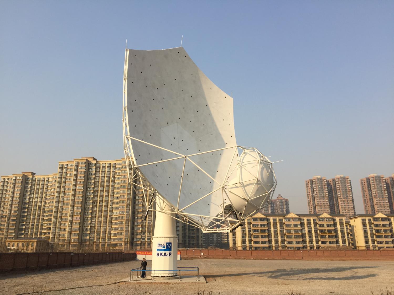 China also hosted the first fully-assembled SKA dish prototype at the CETC54 assembly workshop in Shijiazhuang