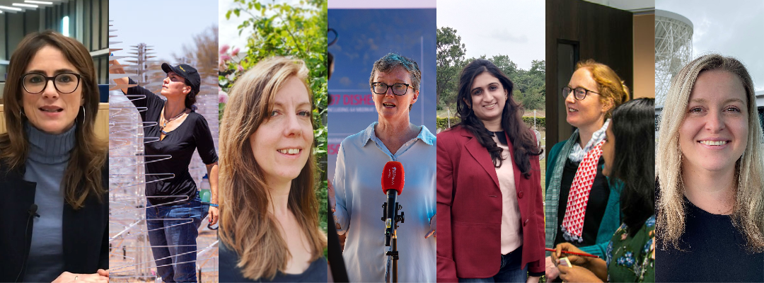 Collage of some of Team SKA's women in STEM