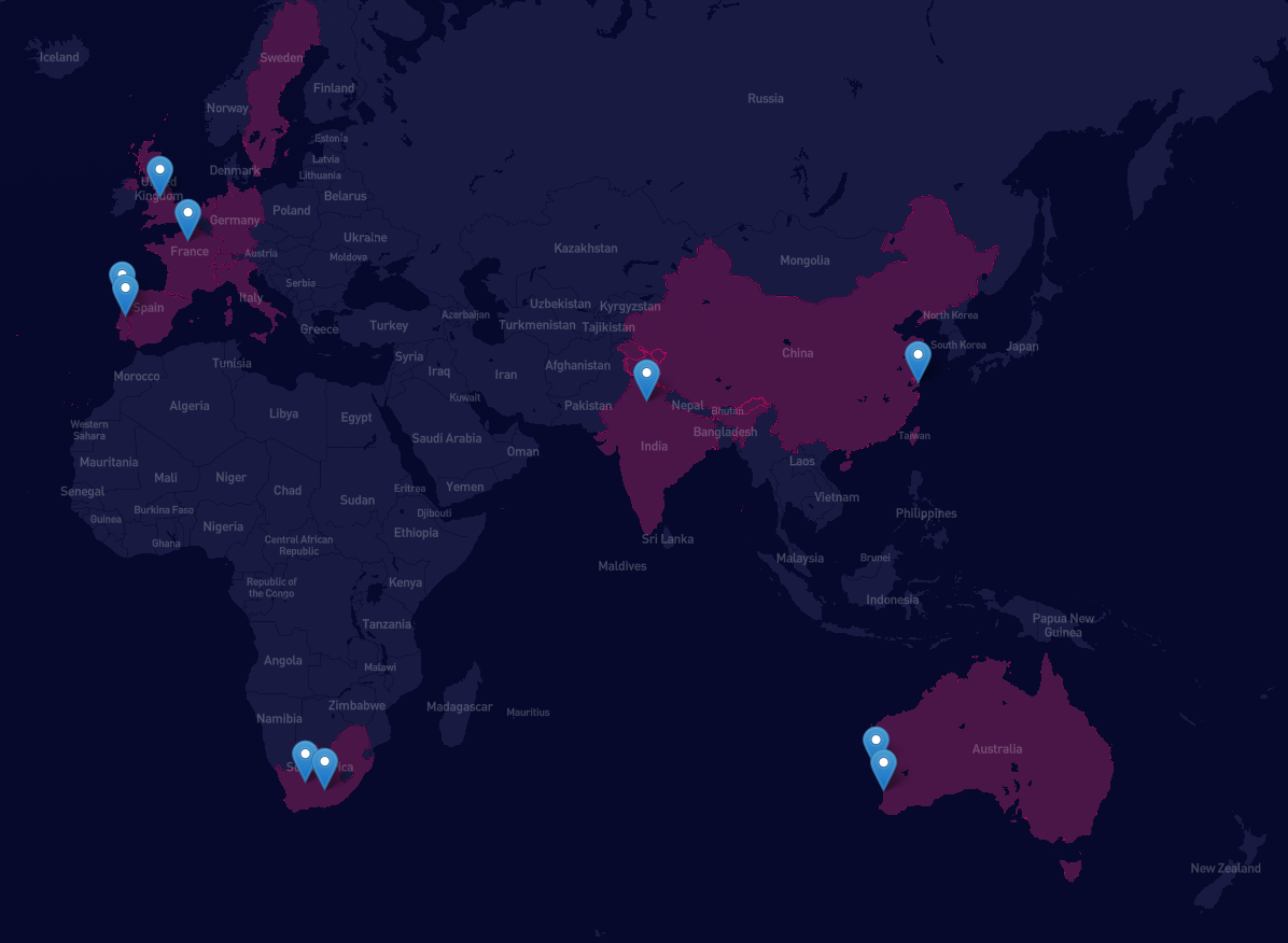 Map of SKAO impact