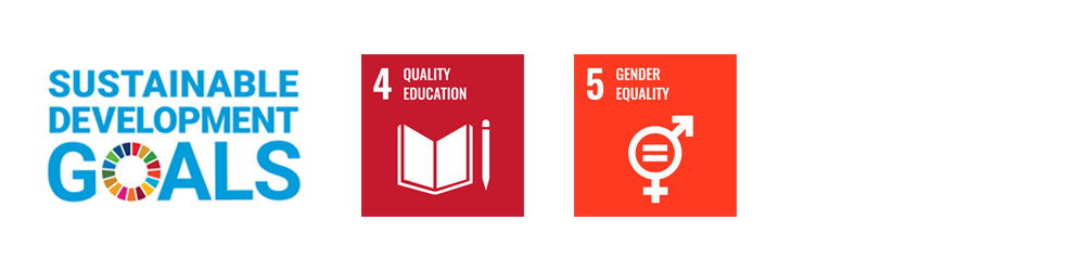 UNSDG logo for quality education and gender equality
